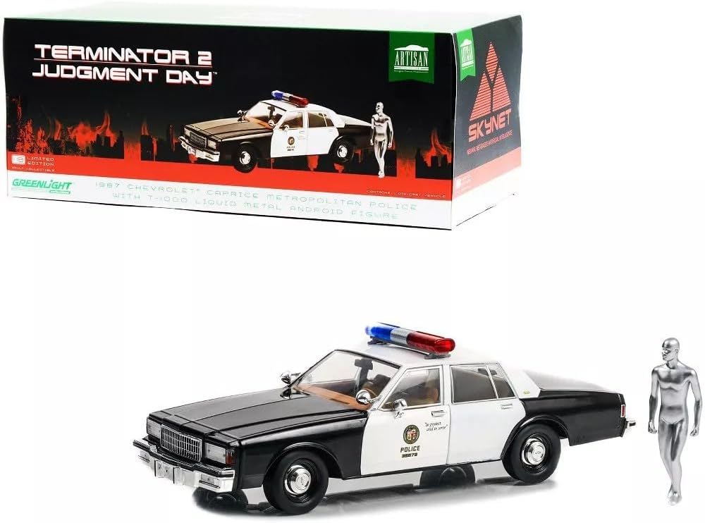 Greenlight Collectibles | Artisan Collection: Terminator 2 (1991) - 1987 Chevrolet Caprice with Android 1:18