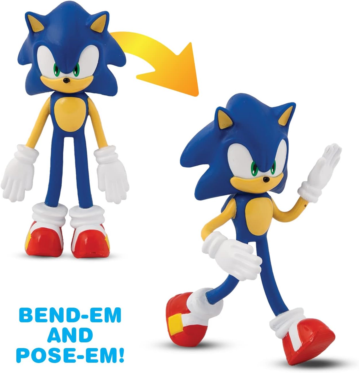 Sonic The Hedgehog Bend-Ems 4-Character Pack Action Figures