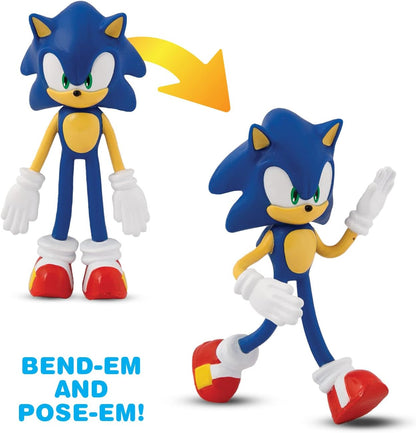 Sonic The Hedgehog Bend-Ems 4-Character Pack Action Figures