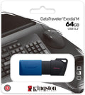Kingston USB 3.2 Flash Drive 64GB Datatraveler DTXM Blue