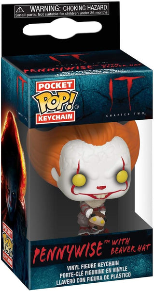 FUNKO POP! : It - Pennywise Beaver Hat POCKET KEYCHAIN