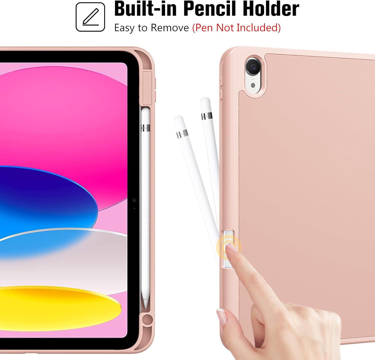ProCase Pink iPad A16 11th Generation 11 Inch 2025/ iPad 10th Generation 10.9 Inch 2022 Case