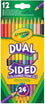 Crayola: 12 Dual Sided Coloured Pencils 12 Pack