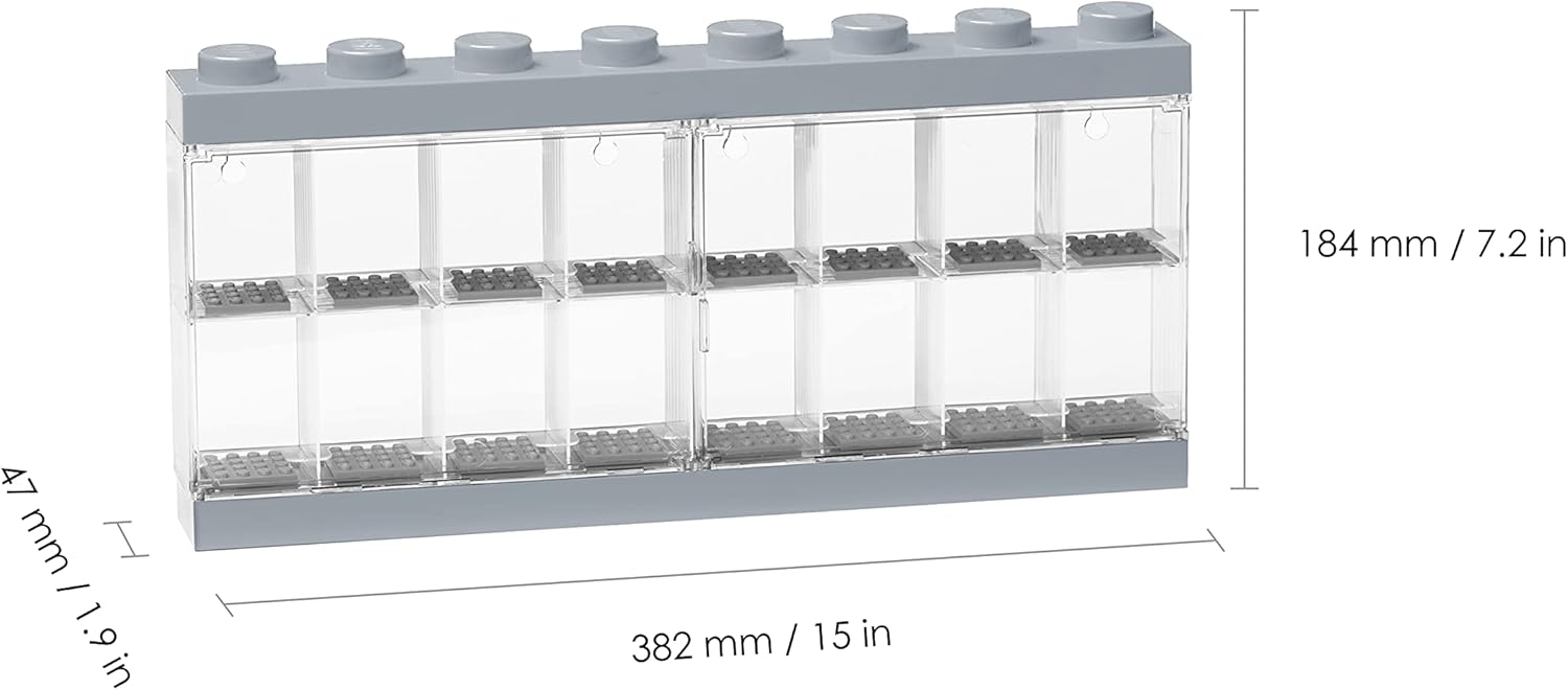 LEGO® | Storage: Minifigure Display Case 16 - Light Grey (4066)