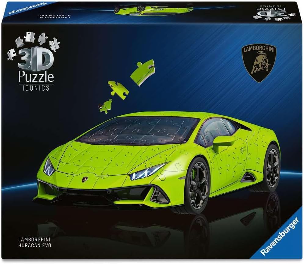 Ravensburger | Lamborghini Huracan Evo Green 3D Puzzle, 158pc