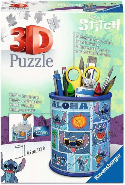 Ravensburger | Disney Stitch Pencil Holder 3D Puzzle, 54pc