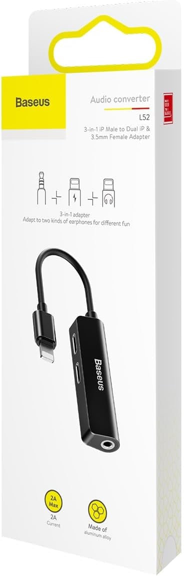 Baseus Audio Converter Lightning Cable 3 in 1
