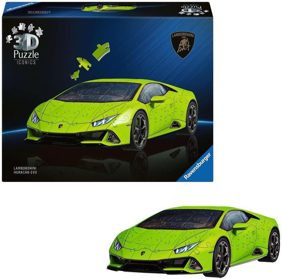 Ravensburger | Lamborghini Huracan Evo Green 3D Puzzle, 158pc