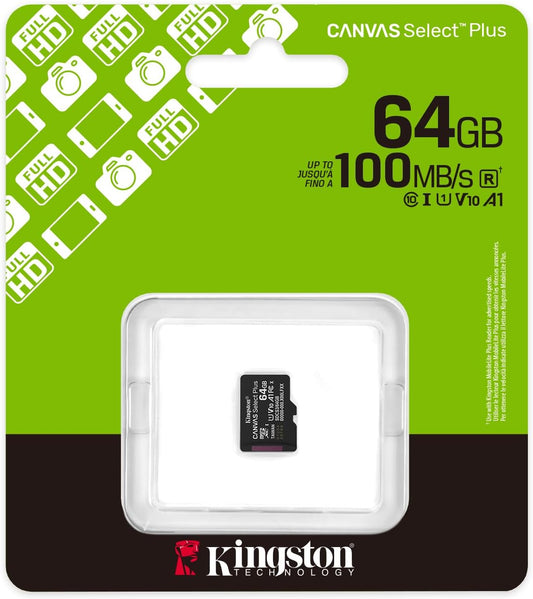Kingston Canvas Select Plus Micro SDXC Memory Card 64GB