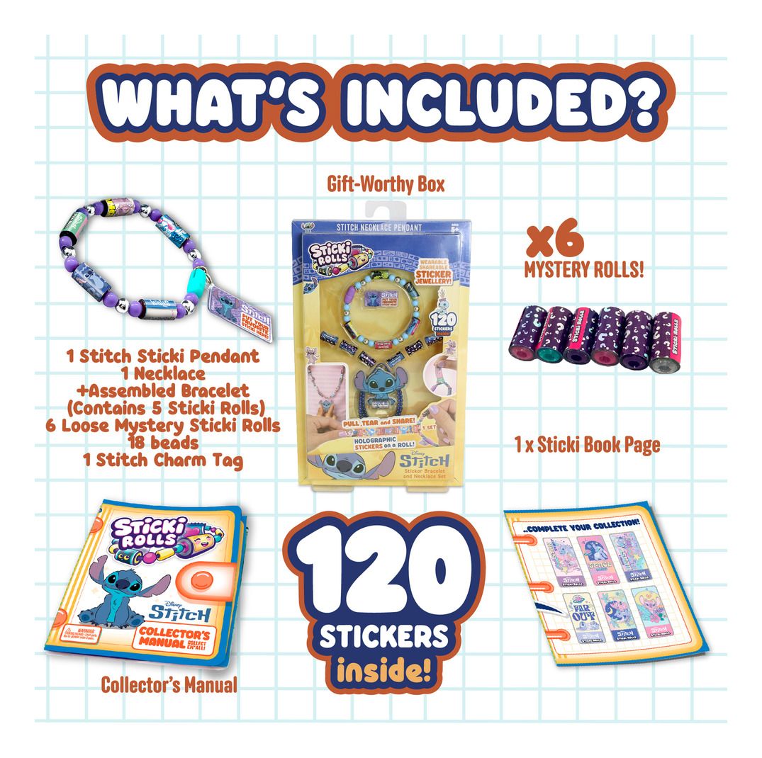 Sticki Rolls Disney Stitch Pendant Pack