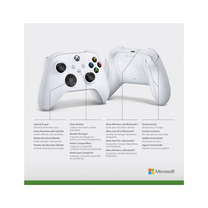 Microsoft Xbox Wireless Controller in Robot White package back