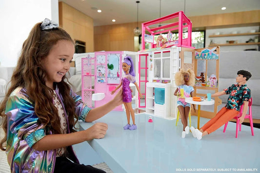 Barbie Dollhouse (2 Levels + 4 Play Areas)