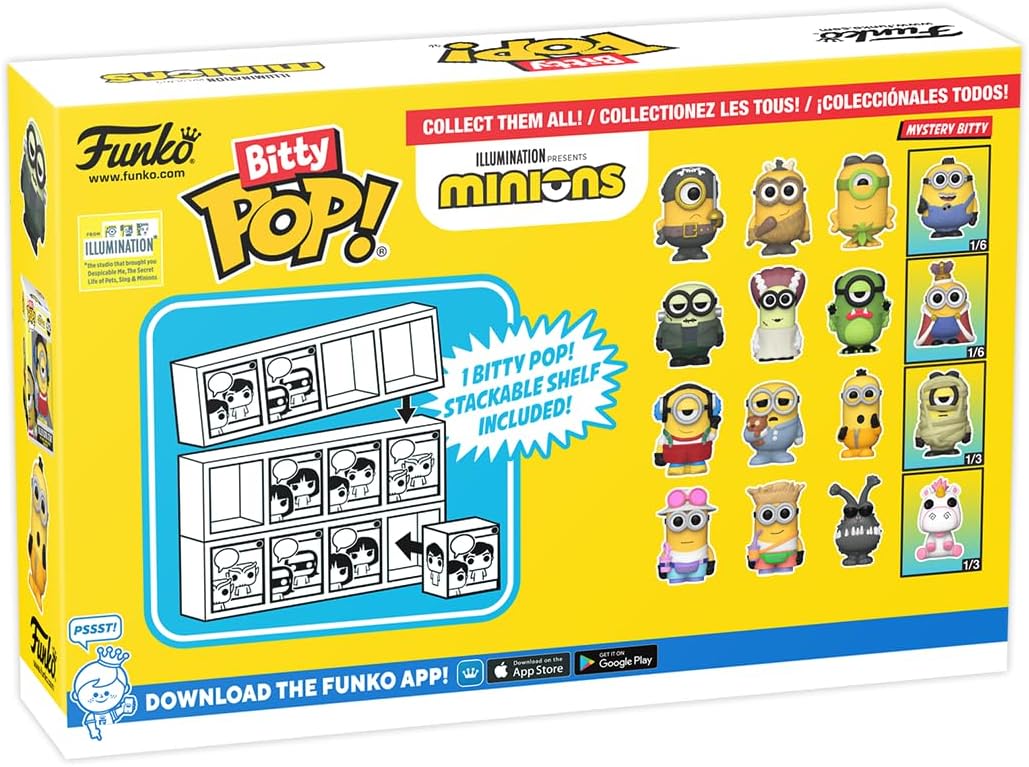 Blister 4 figures Bitty POP Minions