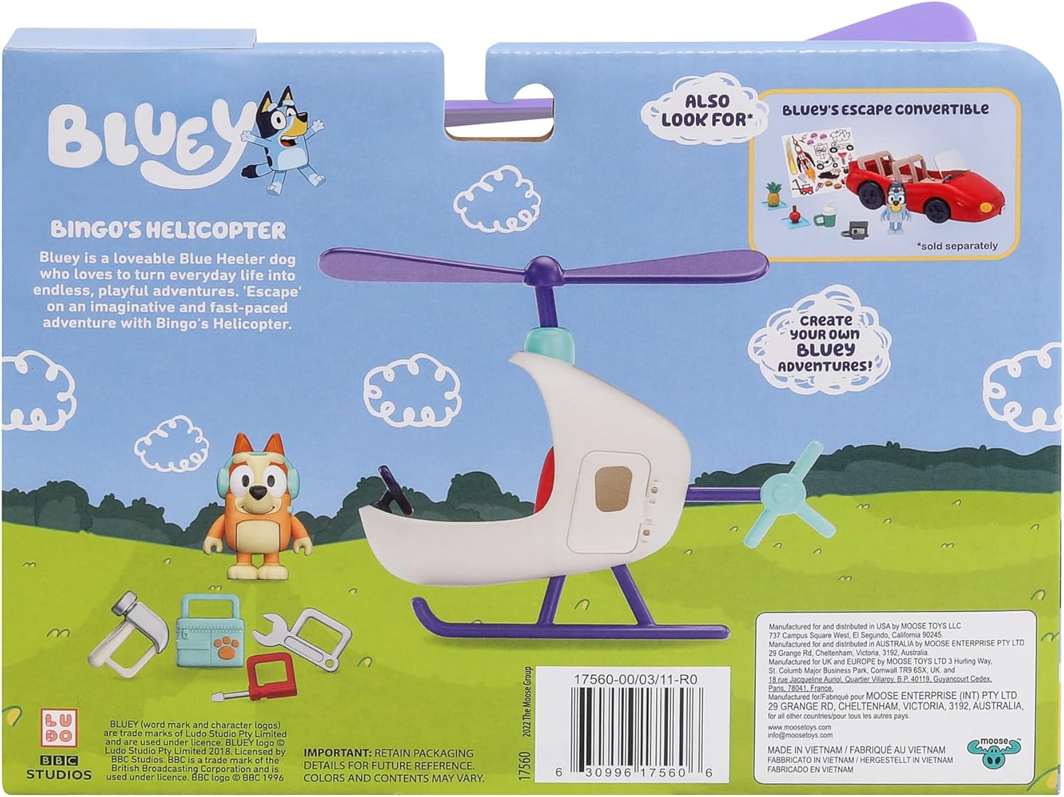 Bluey S9 Vehicle & Figure - Helicopter