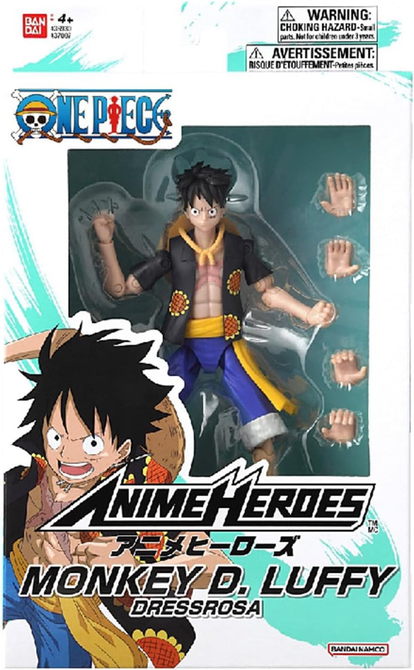 Bandai Figure One Piece Anime Heroes Luffy Dressrosa