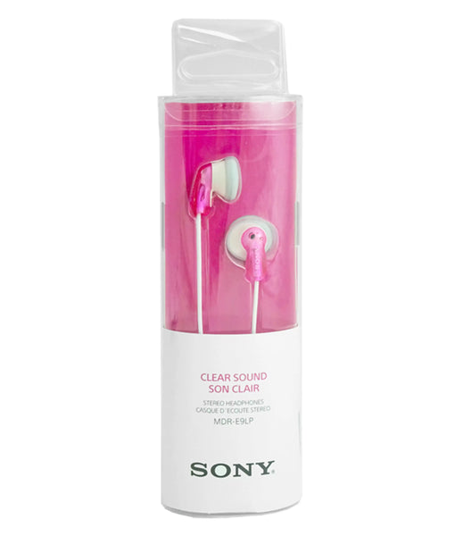Sony MDR-E9LP Pink In-Ear Headphones with Button and Powerful Bass