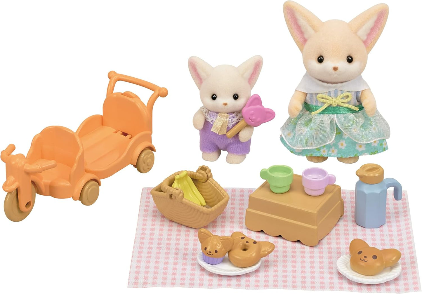 Sylvanian Families: Sunny Picnic Set -Fennec Fox Sister & Baby