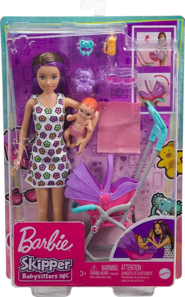 Barbie Skipper Babysitters Brunette Doll & Playset