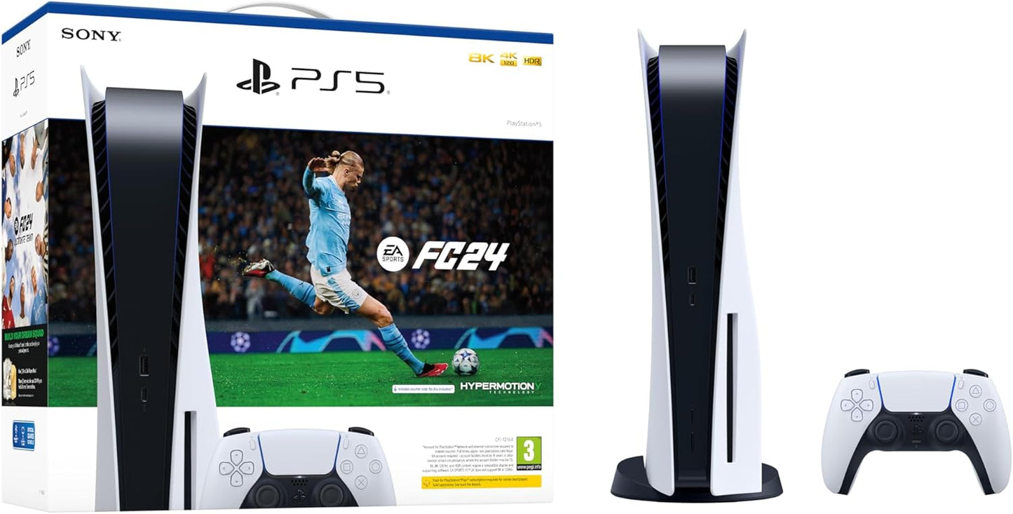 PS5 Console 825GB Standard Disc + EA FC 24 (Discontinued)