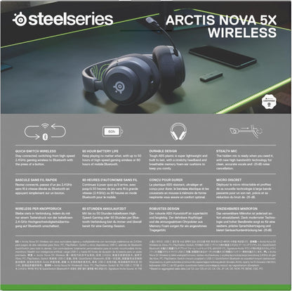 SteelSeries Arctis Nova 5X Wireless Headset Black (Designed For XBOX)
