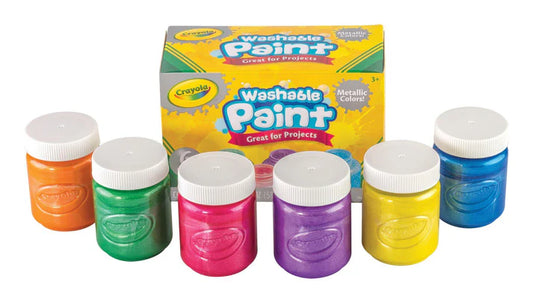 Crayola 6 Washable Metallic Paint Set