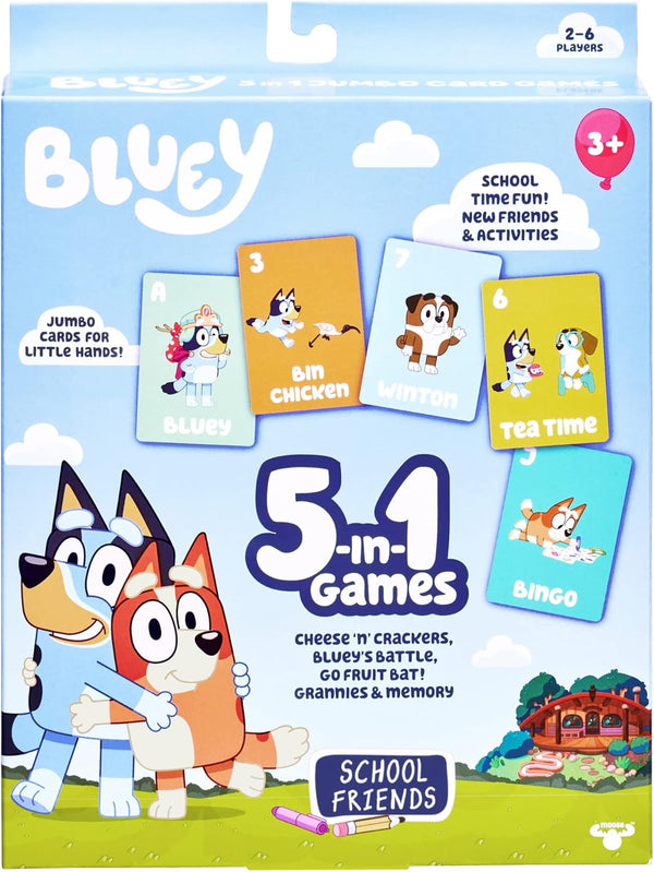 Bluey: 5 in 1 Card Game Set