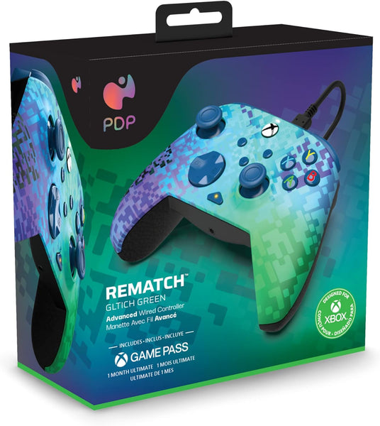 Xbox Wired Controller Rematch Glitch Green (PDP)