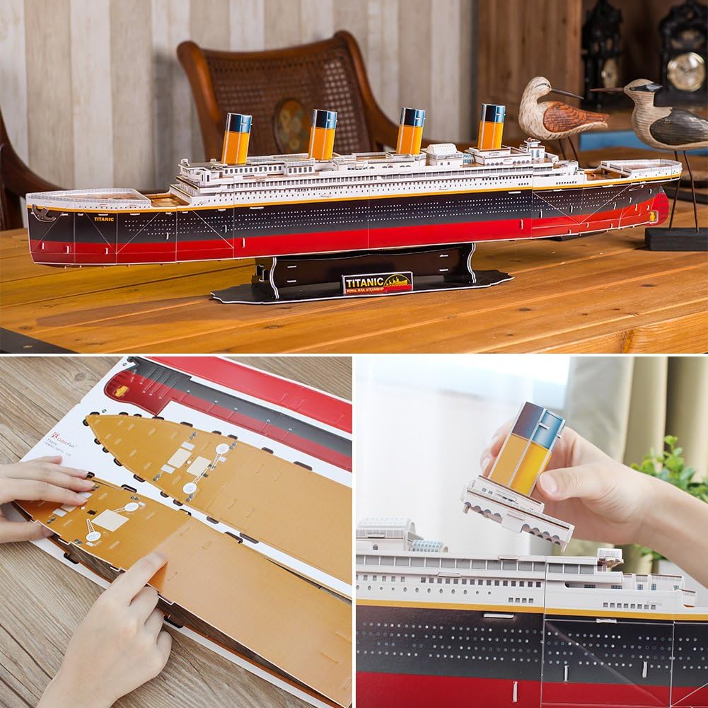 Revell 3D Puzzle 00170 RMS Titanic 113 Pieces, Highly Detailed, 80cm in length
