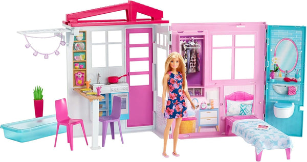 Barbie: Doll + Dollhouse Portable 1 Storey