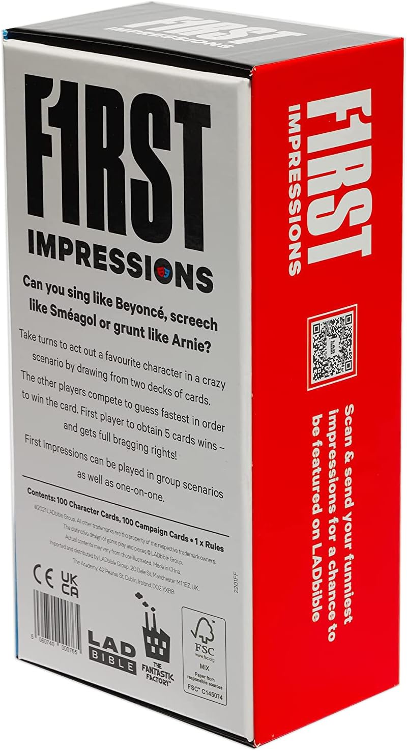 FIRST IMPRESSIONS The Party Game Where Every Impression Counts