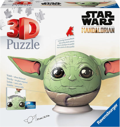 Ravensburger Star Wars Grogu with Ears 72 Piece 3D Puzzle Ball