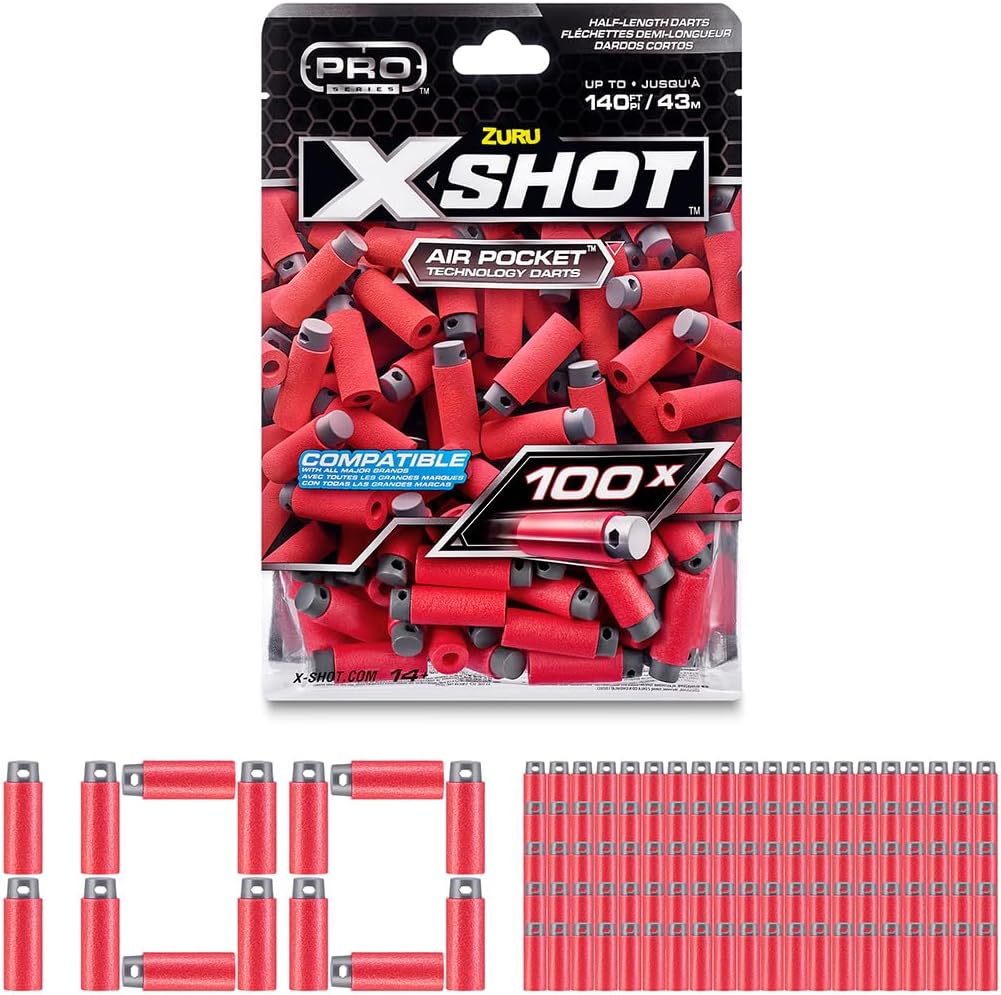 X-Shot Pro 100pk Refill Darts Assorted