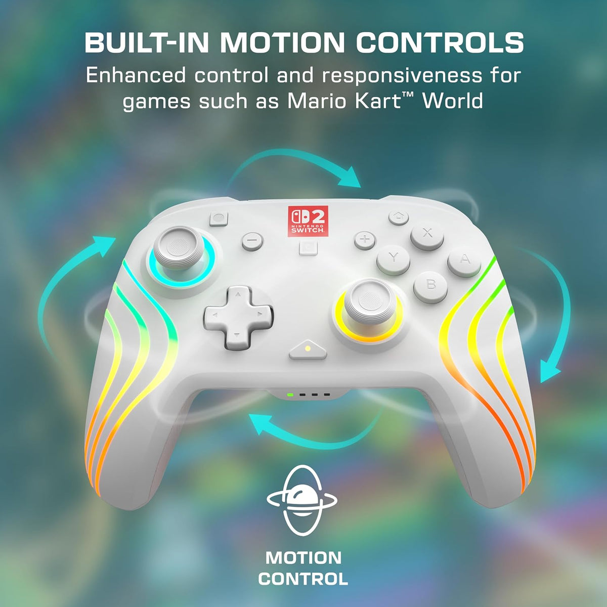 Afterglow Wave Wireless RGB Controller - White (Nintendo Switch 2)