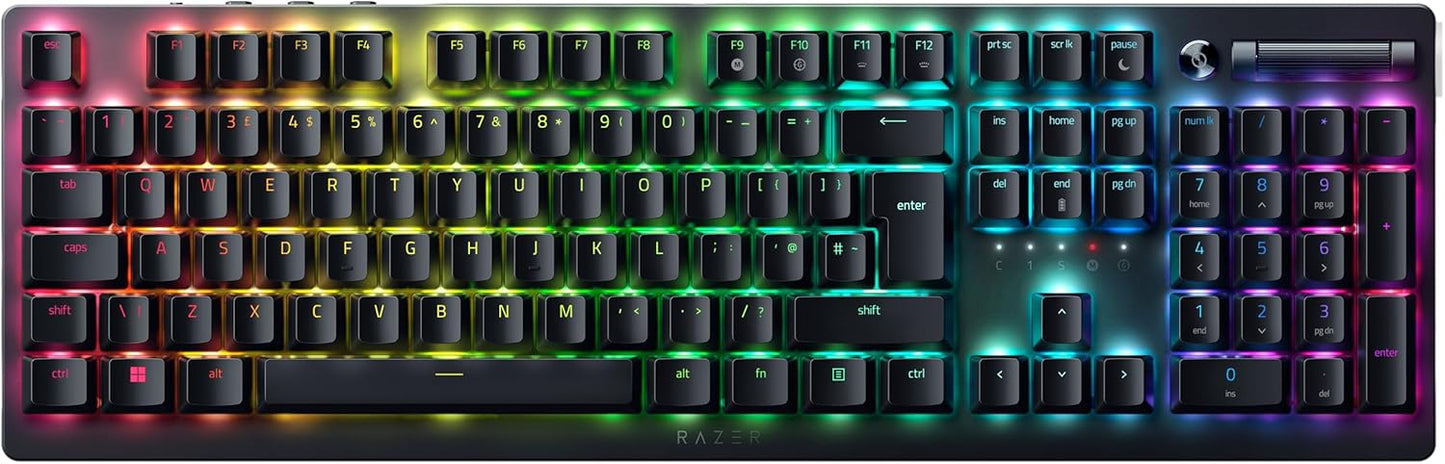 Razer DeathStalker V2 Pro (Red Switch) - Wireless Optical Gaming Keyboard QWERTY UK Layout | Black
