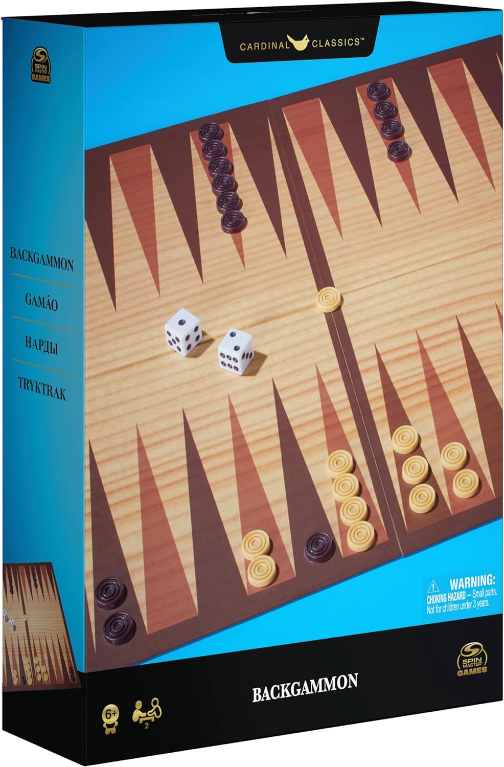 Spin Master Games Classic Backgammon Board Game