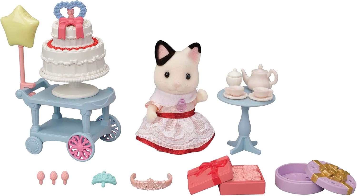 Sylvanian Families: Party Time Playset - Tuxedo Cat Girl