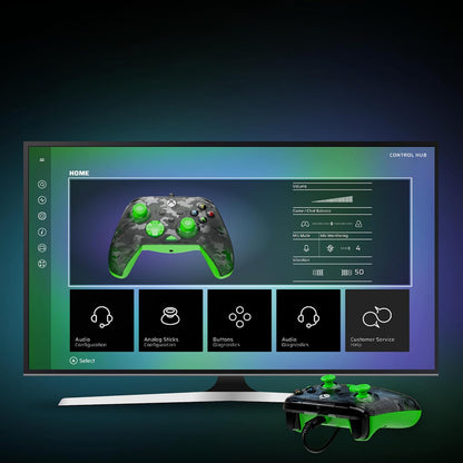 Turtle Beach Rematch Controller, Green Camo Black/Green | Xbox
