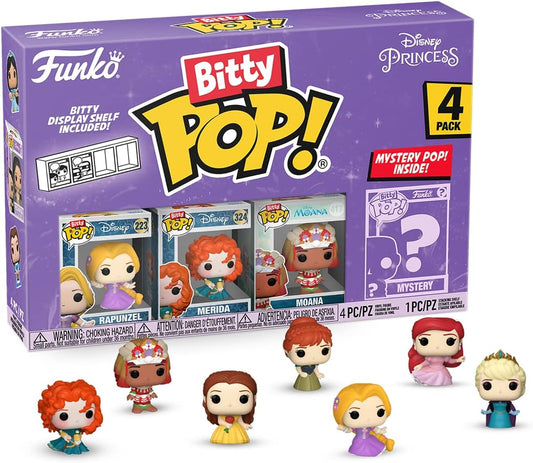 FUNKO POP BITTY: DISNEY PRINCESS 4 PACK (ASSORTED)