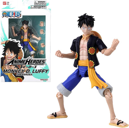 Bandai Figure One Piece Anime Heroes Luffy Dressrosa