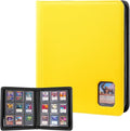 ProCase Top Loader Binder for Cards; Holds 324 Toploaders with 9 Pockets - Yellow