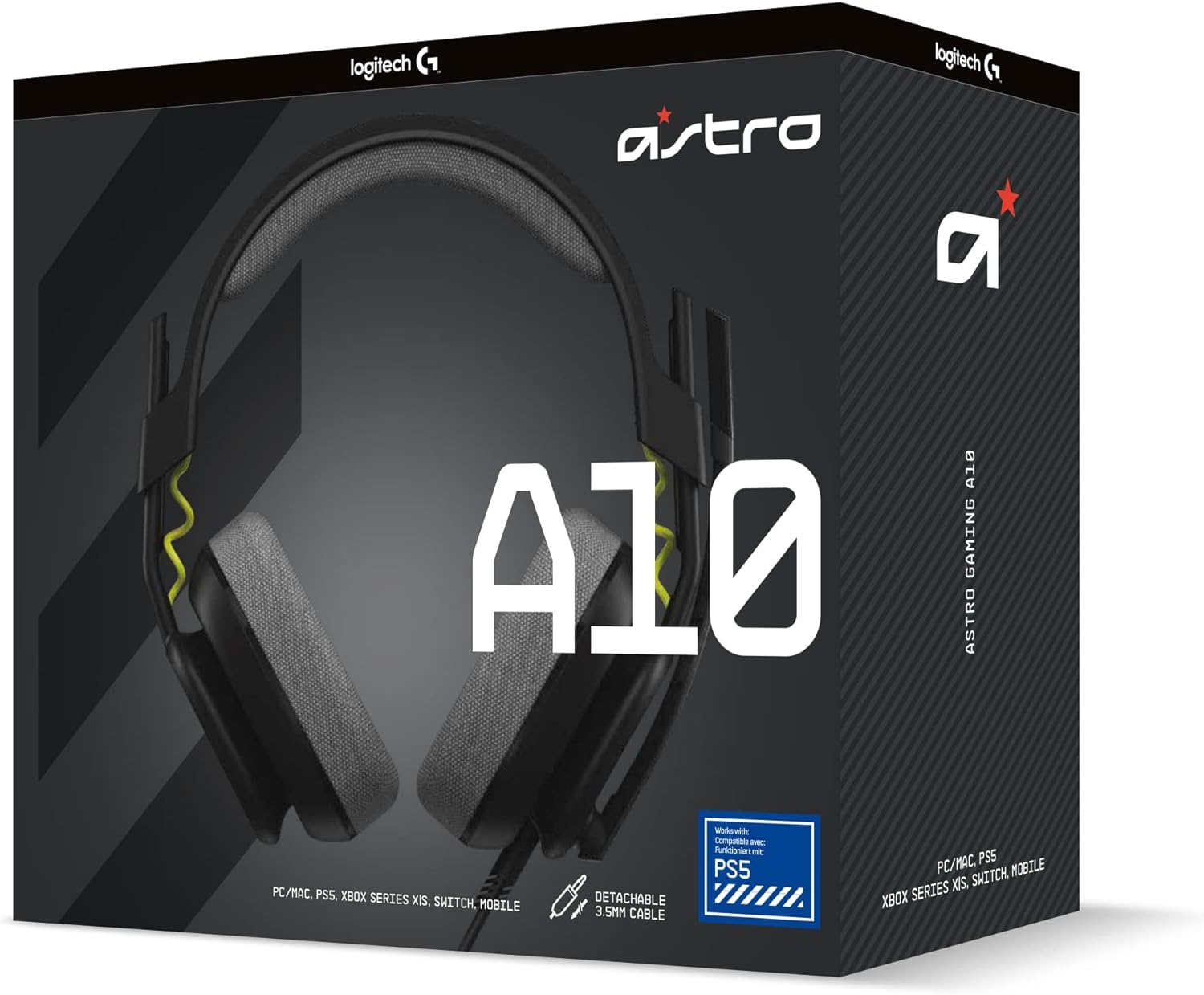 Logitech A10 Astro Gaming Gen 2 Jack 3.5mm Black Headset with Microphone