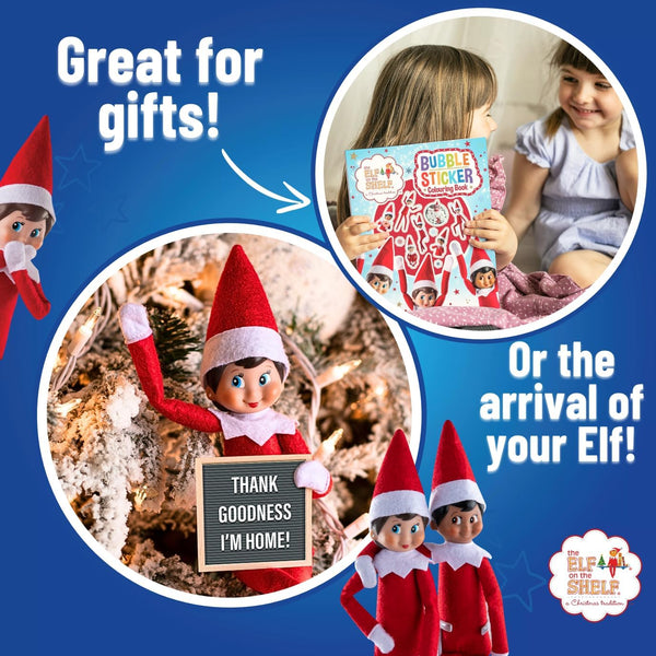 Elf on the Shelf Bubble Sticker Colouring Book