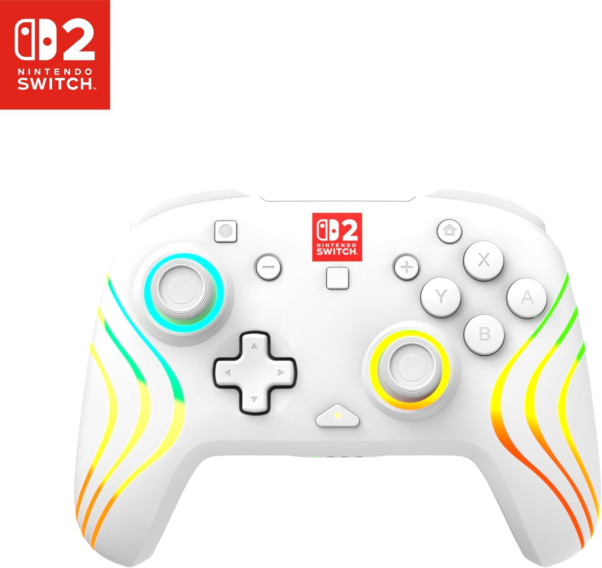Afterglow Wave Wireless RGB Controller - White (Nintendo Switch 2)