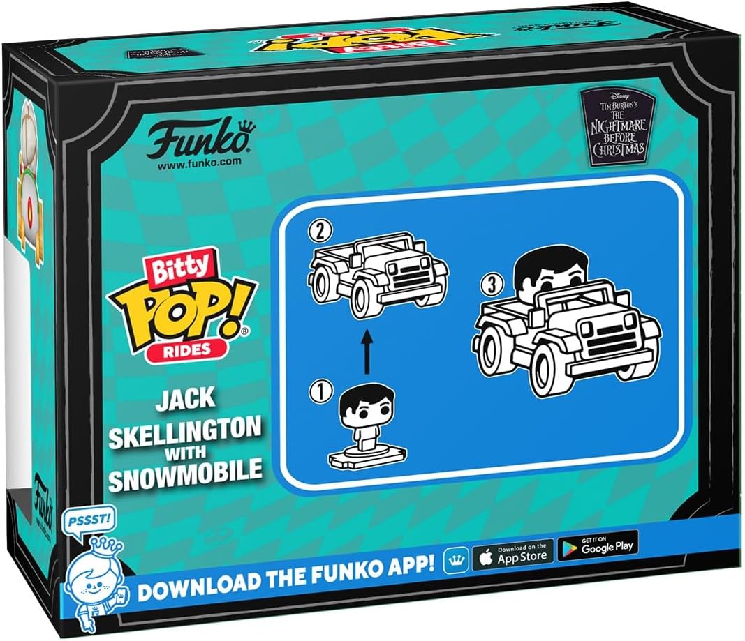 Funko Bitty Pop! Rides Disney The Nightmare Before Christmas Jack Skellington with Snowmobile