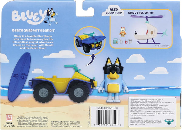 Bluey Beach S9 Vehicle & Figure - Beach Quad