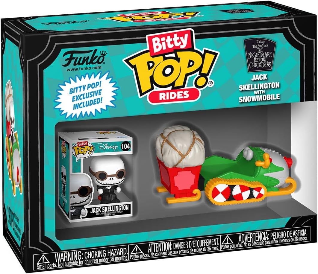 Funko Bitty Pop! Rides Disney The Nightmare Before Christmas Jack Skellington with Snowmobile