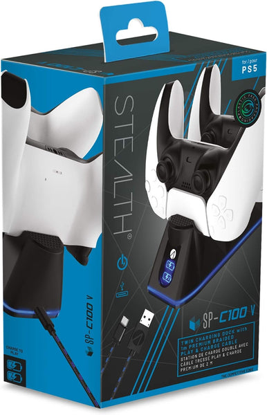 Stealth C100 Twin USB Charging Dock + Play & Charge Cable