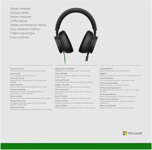 Xbox Stereo Headset Series S/X Black Microsoft (Official)