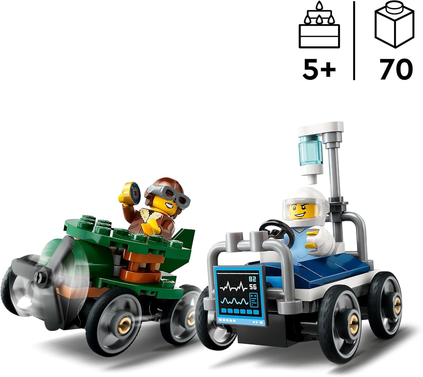 LEGO® | City: Airplane vs. Hospital Bed Race Car Pack (60459)