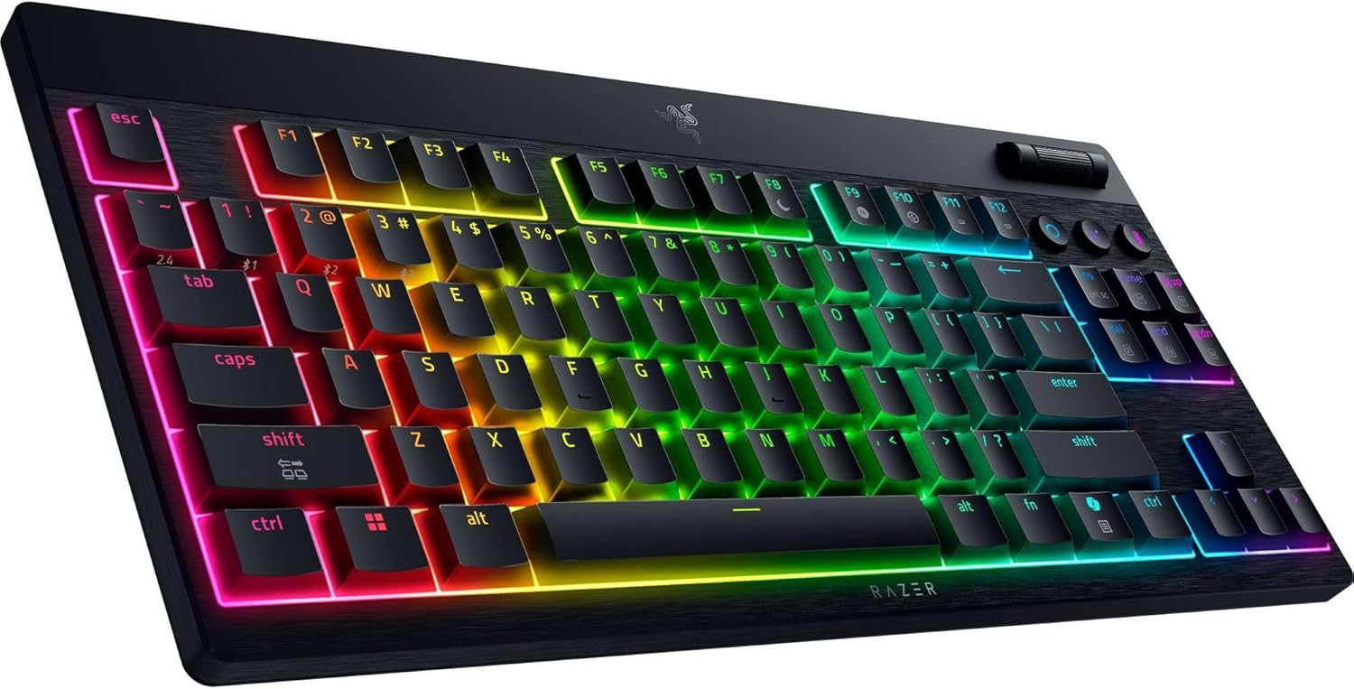 Razer BlackWidow V4 Tenkeyless HyperSpeed Low Profile Wireless Gaming Keyboard